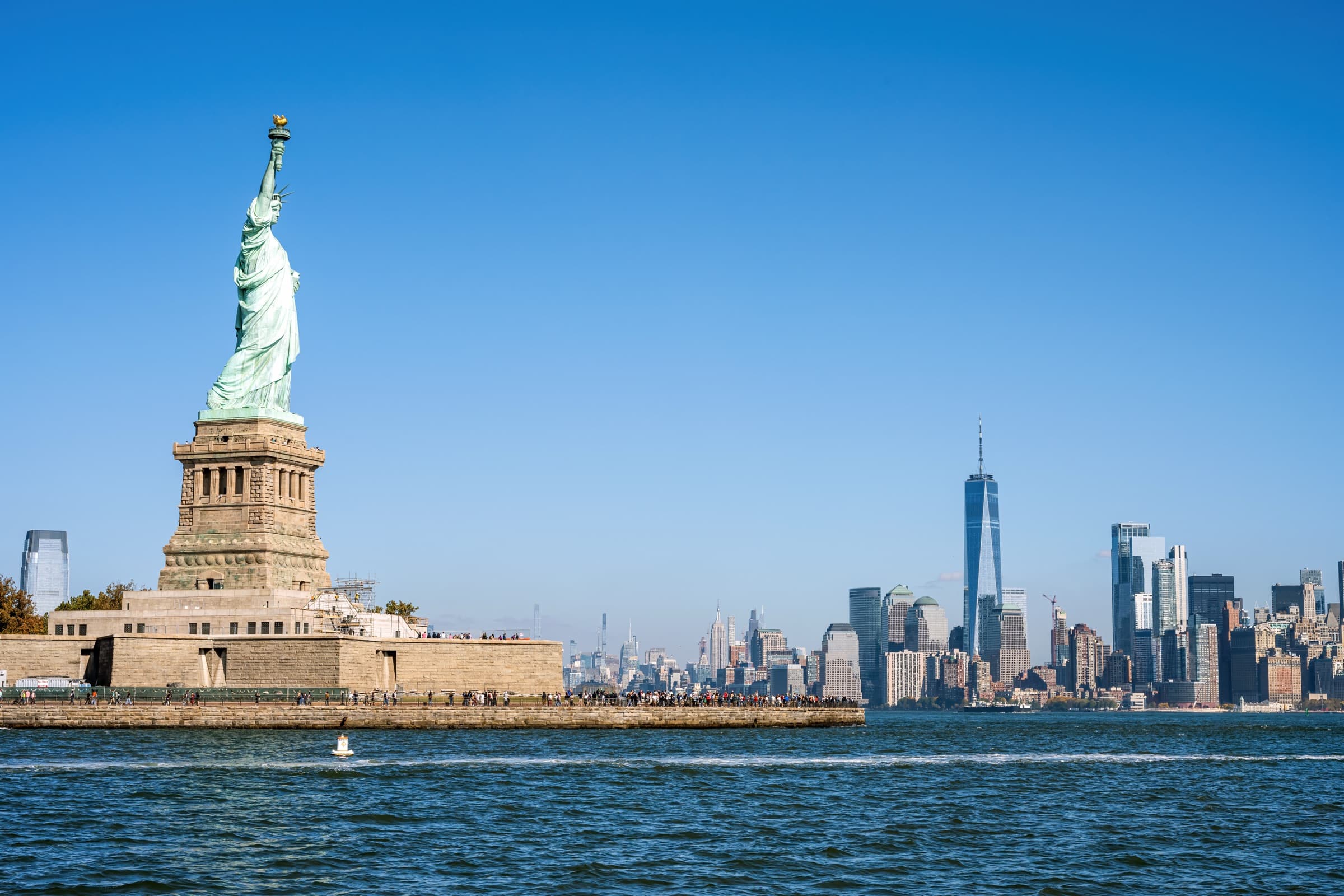 The Statue of Liberty and New York Harbor